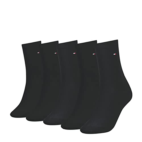 Tommy Hilfiger Damen Socken Strümpfe 5P (35-38, Black) von Tommy Hilfiger