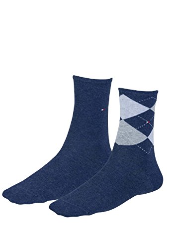 Tommy Hilfiger Damen Socken, 2er Pack, Blau (jeans 356), 35/38 von Tommy Hilfiger