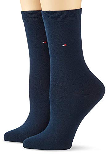 TOMMY HILFIGER Damensocken Doppelpack blau Größe 39-42 von Tommy Hilfiger