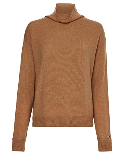 Tommy Hilfiger Damen SOFTWOOL Mock-NK Sweater WW0WW35770 Pullover, Braun (Countryside Khaki), 3XL von Tommy Hilfiger