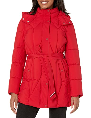 Tommy Hilfiger Damen Mid-Length Down Parka Puffer Pufferjacke, Purpur, M von Tommy Hilfiger