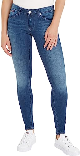 Tommy Jeans Damen Jeans Hose Sophie Stretch, Blau (New Niceville Mid Blue Stretch), 28W/28L von Tommy Jeans