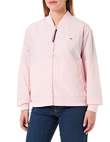 Tommy Hilfiger Damen Sporty Bomber Jacket Jacke, Pastel Pink, 38 von Tommy Hilfiger