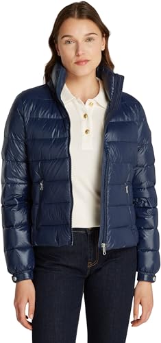 Tommy Hilfiger Damen Steppjacke Down Feminine Gloss Leicht, Blau (Dark Night Navy), XXL von Tommy Hilfiger