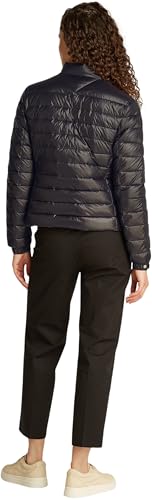 Tommy Hilfiger Damen Steppjacke Mock Neck Leicht, Schwarz (Black), L von Tommy Hilfiger