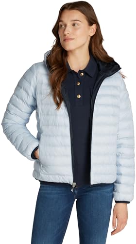 Tommy Hilfiger Damen Steppjacke Padded Wendbar, Blau (Breezy Blue), XL von Tommy Hilfiger