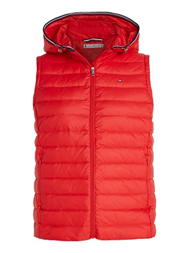 Tommy Hilfiger Damen Weste Steppweste, Rot (Fireworks), S von Tommy Hilfiger