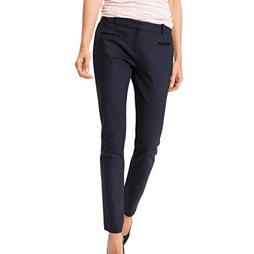 Tommy Hilfiger Damen Stoffhose Heritage Slim Fit Pants mit Stretch, Blau (Night Sky), 32 von Tommy Hilfiger