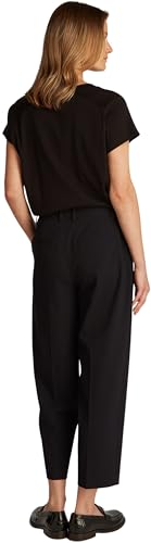 Tommy Hilfiger Damen Stoffhose Stretch Tapered Knöchelfrei, Schwarz (Black), 32 von Tommy Hilfiger