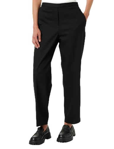 Tommy Hilfiger Damen Stoffhose Travel Slim Straight Pant Knöchelfrei, Schwarz (Black), 40 von Tommy Hilfiger