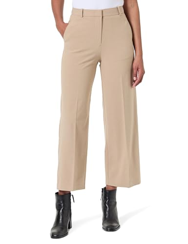 Tommy Hilfiger Damen Stoffhose Wide Leg Crop Knöchelfrei, Beige (Beige), 34W von Tommy Hilfiger