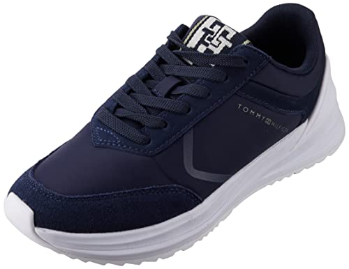 Tommy Hilfiger Damen Runner Sneaker Cleated Runner Sportschuhe, Blau (Space Blue), 41 EU von Tommy Hilfiger