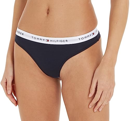 Tommy Hilfiger Damen String Tanga, Blau (Desert Sky), L von Tommy Hilfiger