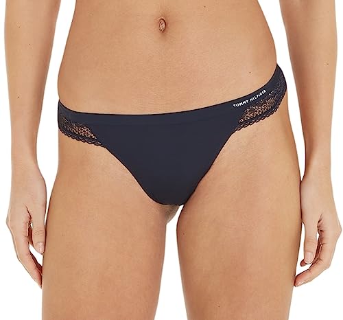 Tommy Hilfiger Damen String Tanga, Blau (Desert Sky), L von Tommy Hilfiger