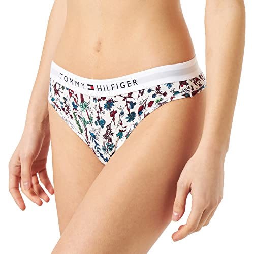 Tommy Hilfiger Damen String Tanga, Mehrfarbig (Wuw/Wlw Floral White), XS von Tommy Hilfiger