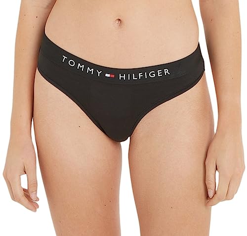 Tommy Hilfiger Damen String Tanga, Schwarz (Black), L von Tommy Hilfiger