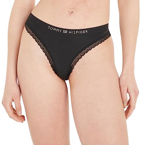 Tommy Hilfiger Damen String Tanga, Schwarz (Black), XL von Tommy Hilfiger