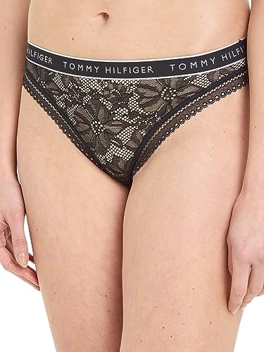 Tommy Hilfiger Damen String Thong Tanga, Schwarz (Black), L von Tommy Hilfiger