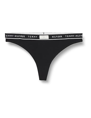 Tommy Hilfiger Damen String Thong Tanga, Schwarz (Black), S von Tommy Hilfiger