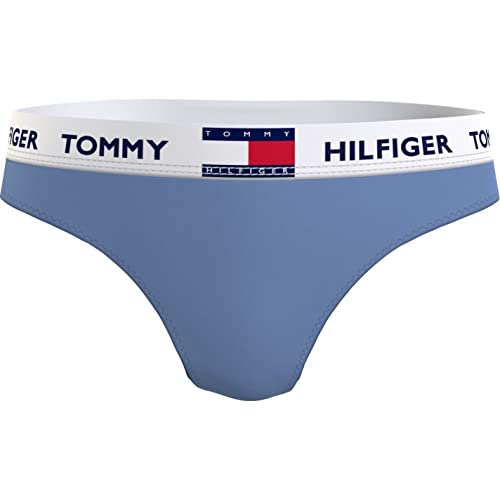 Tommy Hilfiger Damen String Thong mit Stretch, Blau (Moon Blue), S von Tommy Hilfiger