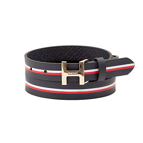 Tommy Hilfiger Damen Striped Ribbon Womens Belt Gürtel, Th Navy, L von Tommy Hilfiger