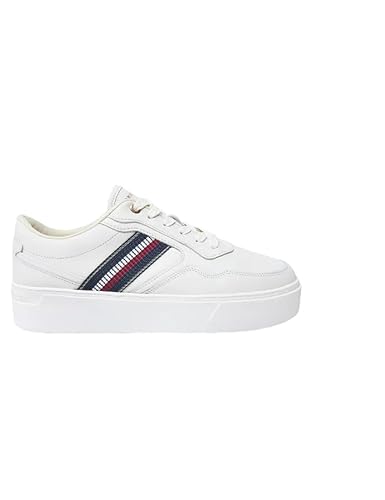 Tommy Hilfiger STRIPES PLATFORM SNEAKER ( Niedriger Schnitt (Schuhe) Damen, Weiß (Ecru), 40 EU von Tommy Hilfiger