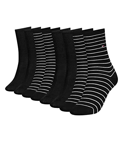 Tommy Hilfiger Damen Strümpfe Small Stripe Socks 100001494 4 Paar, Größe:35-38, Artikel:-001 black von Tommy Hilfiger