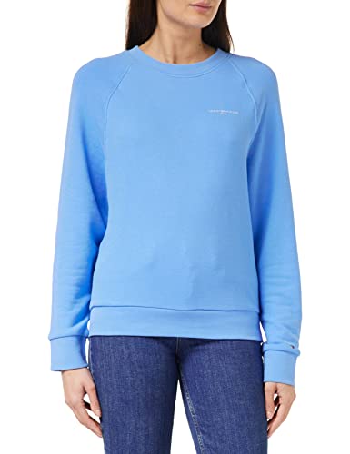 Tommy Hilfiger Damen Sweatshirt 1985 ohne Kapuze, Blau (Hydrangea Blue), S von Tommy Hilfiger