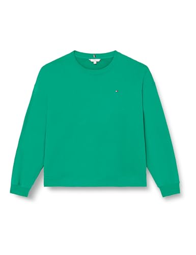 Tommy Hilfiger Damen Sweatshirt Curve ohne Kapuze, Grün (Olympic Green), 48 von Tommy Hilfiger