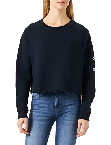 Tommy Hilfiger Damen Sweatshirt Rope Puff Print ohne Kapuze, Blau (Desert Sky), M von Tommy Hilfiger