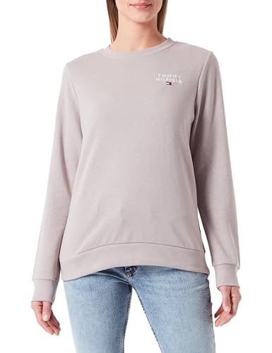 Tommy Hilfiger Damen Sweatshirt ohne Kapuze, Beige (Smooth Taupe), XL von Tommy Hilfiger