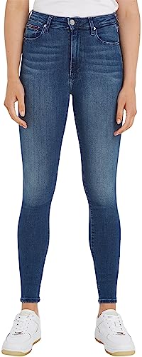 Tommy Jeans Damen Jeans Sylvia High Waist, Blau (New Niceville Mid Blue Stretch), 25W / 28L von Tommy Hilfiger