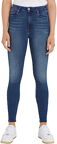 Tommy Jeans Damen Jeans Sylvia High Waist, Blau (New Niceville Mid Blue Stretch), 29W / 32L von Tommy Hilfiger