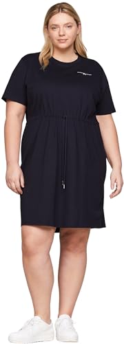 Tommy Hilfiger Damen T-Shirt Kleid 1985 Knielang, Blau (Desert Sky), 54 von Tommy Hilfiger