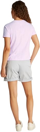 Tommy Hilfiger Damen T-Shirt Kurzarm Slim mit Rundhalsausschnitt, Rosa (Light Pink), S von Tommy Hilfiger