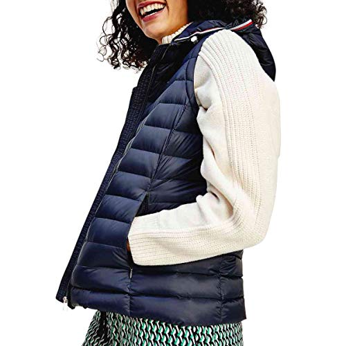 Tommy Hilfiger Damen TH ESS LW DOWN Vest Fleece-Weste, Blue, XS Tommy Hilfiger Damen TH ESS LW DOWN Vest Fleece-Weste, Blue, XS von Tommy Hilfiger
