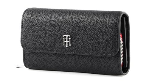 Tommy Hilfiger Damen TH Element Large Flap Wallet 079 AW0AW12079 Geldbörsen, Schwarz (Black) von Tommy Hilfiger