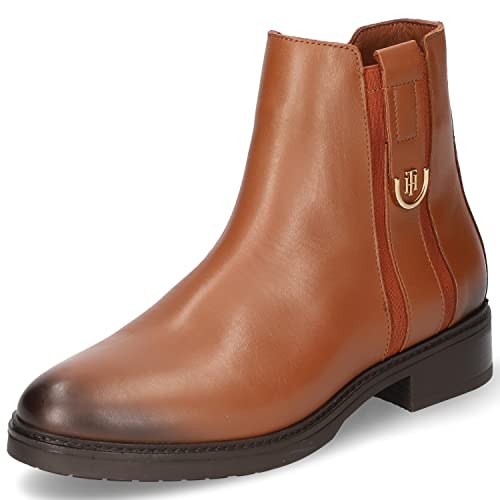 Tommy Hilfiger Damen Th Hardware 2.0 Mode-Stiefel, Winter Cognac, 42 EU von Tommy Hilfiger