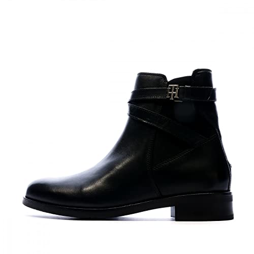 Tommy Hilfiger Damen Chelsea Boots, Black, 37 EU von Tommy Hilfiger