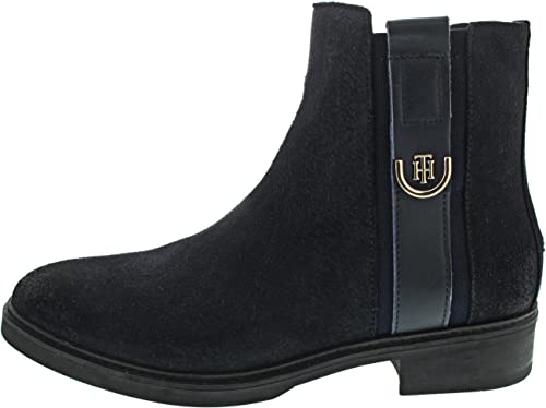 Tommy Hilfiger Damen Th Hardware 2.0 Mode-Stiefel, Wüstenhimmel, 41 EU von Tommy Hilfiger