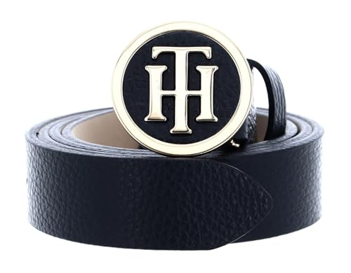 Tommy Hilfiger TH ROUND BUCKLE BELT 3.0 Gürtel Damen, Schwarz (Black), 80 von Tommy Hilfiger