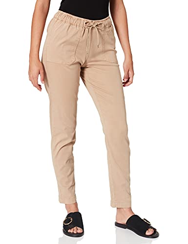 Tommy Hilfiger Damen Weiche taillierte Hineinschlüpfen Hose, Beige, 38 von Tommy Hilfiger