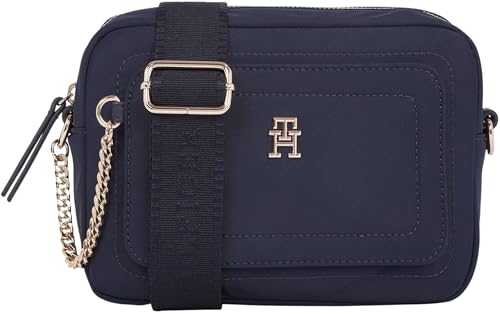 Tommy Hilfiger Damen Umhängetasche Spring Camera Bag Gliederkette, Blau (Space Blue), Einheitsgröße von Tommy Hilfiger