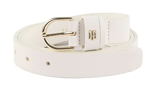 Tommy Hilfiger Damen TH Timeless Belt 2.5 AW0AW12090 Gürtel, Weiß (Shell White), 135 von Tommy Hilfiger