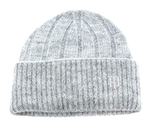 Tommy Hilfiger Damen TH Timeless Beanie Hut, Light Grey Heather, Einheitsgröße von Tommy Hilfiger