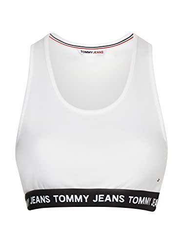 Tommy Hilfiger Damen TJW Logo WB Crop TOP T-Shirt, White, L von Tommy Hilfiger