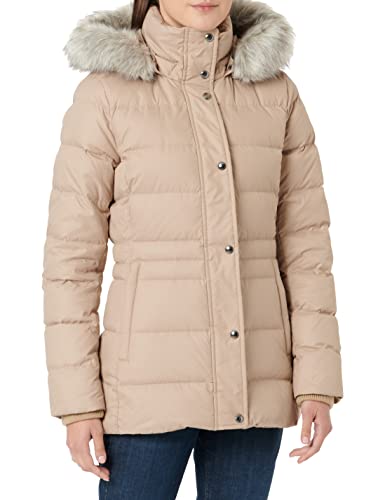 Tommy Hilfiger Damen TYRA DOWN JKT with FUR WW0WW37486 Daunenjacken, Beige (Beige), M von Tommy Hilfiger