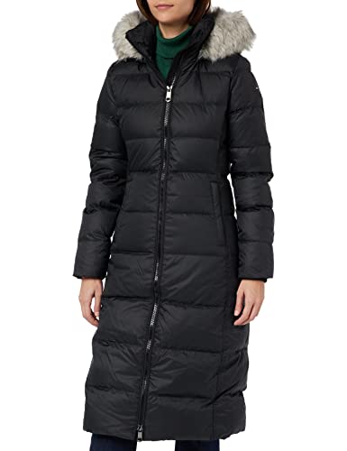 Tommy Hilfiger Damen TYRA DOWN Maxi with FUR WW0WW37488 Daunenmäntel, Schwarz (Black), XXS von Tommy Hilfiger