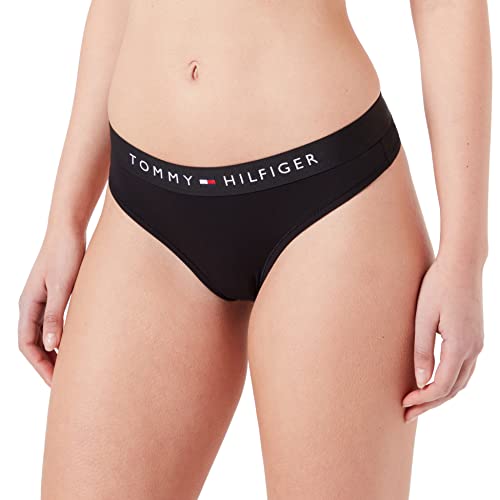 Tommy Hilfiger Damen String Tanga, Schwarz (Black), XS von Tommy Hilfiger