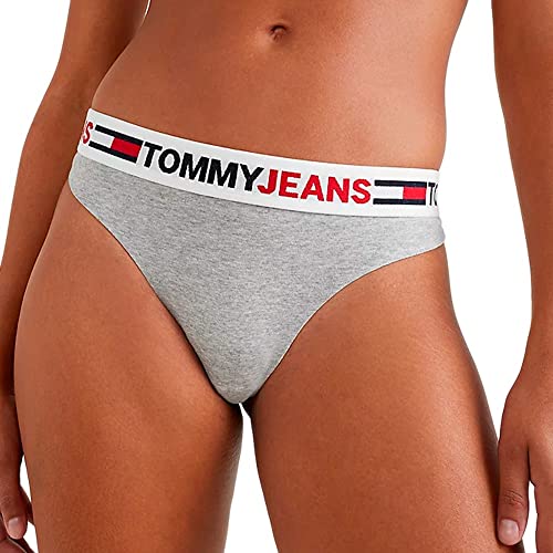 Tommy Hilfiger Damen Thong UW0UW03529 Stringtangas, Grau (Light Grey Heather), L von Tommy Hilfiger